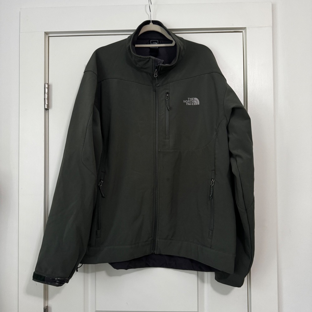 The North Face XXL Green Apex Soft Shell Full Zip Jacket Outdoor Travel